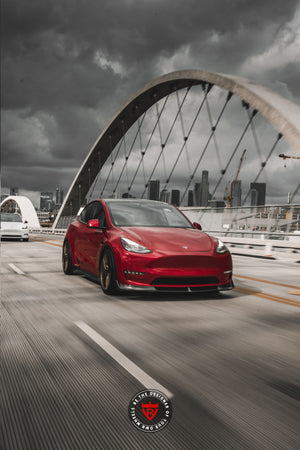 Color finish detail of Tesla Model Y custom 20x9.5 forged wheel, design your own wheels