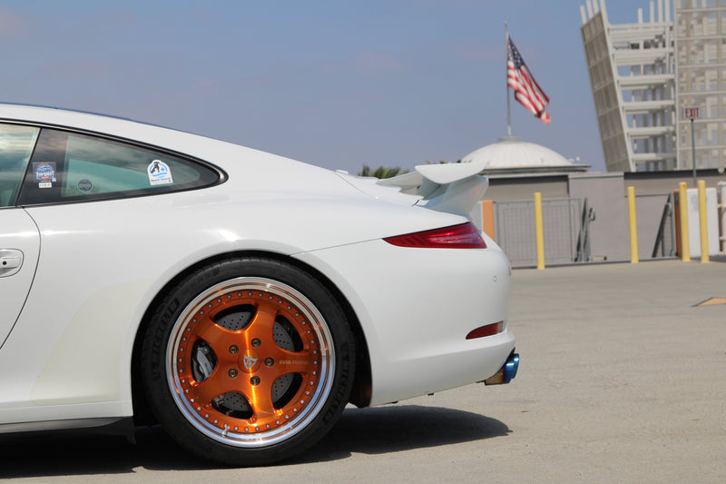Porsche 911 Carrera 4S featuring RVRN RV-DP04 custom 2-piece deep lip wheels with a perfectly flush stance