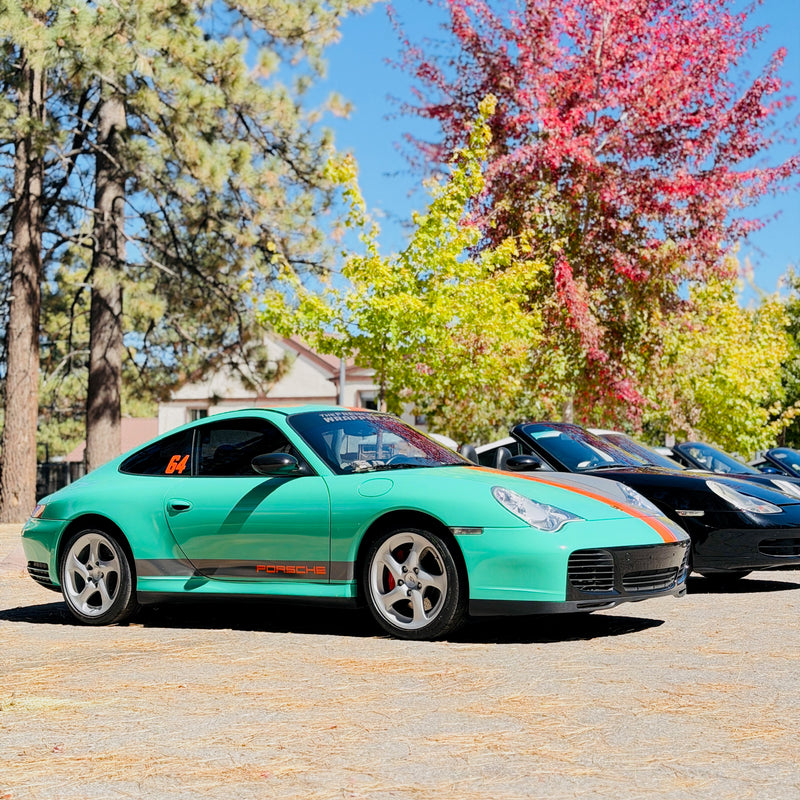 Exhibition cars lineup at the Porsche Timeline 2025 event in California.