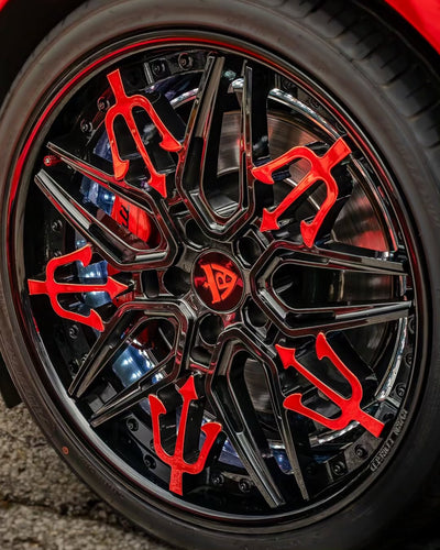 Side profile of 2016 Maserati Ghibli on custom forged wheels, clean 20 inch fitment and balanced proportions