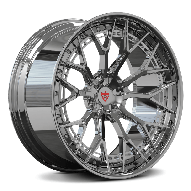 Custom 2-piece forged wheels for Audi RSQ8 and Q8, showcasing a bold multi-piece design and deep concave profile.