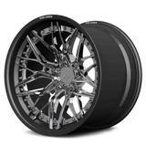 RV-C081 CF carbon fiber concave forged wheel with chrome center for luxury vehicles