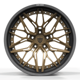 RVRN RV-C081 CF real carbon fiber deep concave forged wheel for performance vehicles with matte bronze center