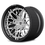 RV-C081 CF carbon fiber concave forged wheel with chrome center for performance vehicles