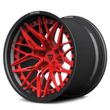 RV-C081 CF carbon fiber concave forged wheel with red center for luxury cars
