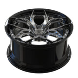 RV-DA03 C8 Corvette gloss black chrome aftermarket forged wheel with deep-lip multi-piece styling