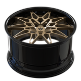 RV-DB418 BMW 2-piece forged wheel with bronze mesh spokes top view