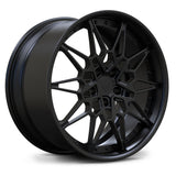 RV-DB418 matte black BMW forged rims with deep lip 2-piece mesh styling