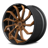 RVRN RV-DC01 CF carbon fiber multi-spoke forged wheel with bronze center