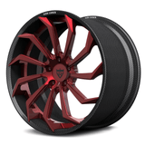 RVRN RV-DC01 CF carbon fiber multi-spoke forged wheel with red center