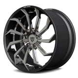 RVRN RV-DC01 CF carbon fiber multi-spoke forged wheel with chrome center