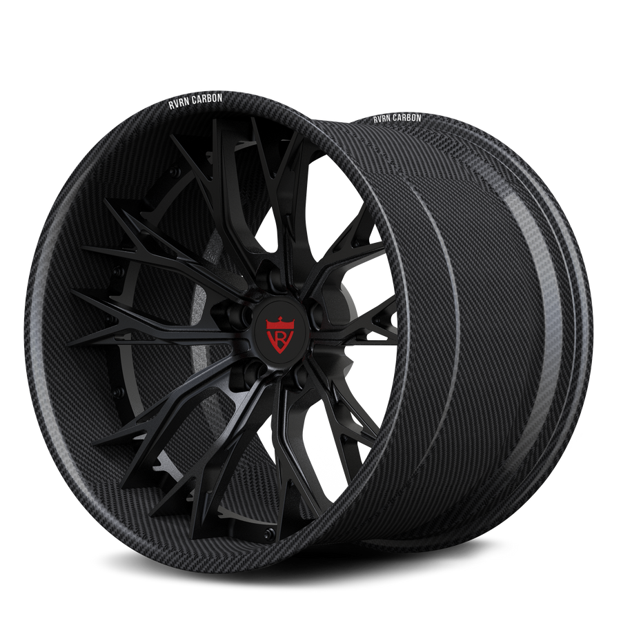 RV-DC04 CF carbon fiber forged wheel with black center for luxury performance vehicle