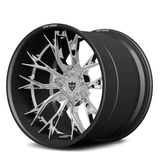 RV-DC04 CF carbon fiber multi-spoke forged wheel with polished center for performance cars