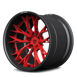 RV-DC04 CF carbon fiber multi-spoke forged wheel with red center for luxury vehicles