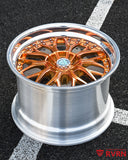Custom forged wheels for 1995 Corvette ZR1 polished bronze spokes detail 18x10 18x12 forged deep dish wheels