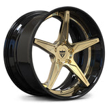 RV-DC17 M-Precision forged wheel in frozen gold, the perfect performance upgrade for BMW M4 G82.