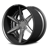RV-DC19 CF carbon fiber 5-spoke forged wheel with chrome center for luxury vehicles