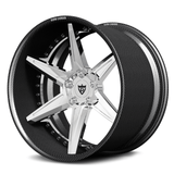 RV-DC19 CF carbon fiber 5-spoke forged wheel with polished center for performance vehicles