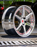 RV-DC19 chrome forged wheel for Corvette C8 Stingray in 19x8.5 and 20x11 setup
