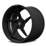 RV-DC35 CF carbon fiber 5-spoke forged wheel with gloss black center