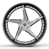 RV-DC35 CF carbon fiber 5-spoke forged wheel with polished finish for Lamborghini performance vehicle