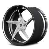 RV-DC35 CF carbon fiber 5-spoke forged wheel with polished finish for Porsche sports cars