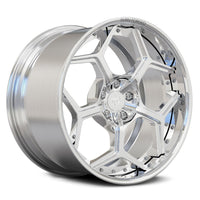 RV-DC491 custom forged 2-piece deep dish wheel in all polished aluminum finish for Corvette builds