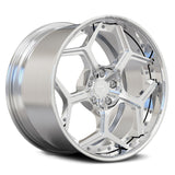RV-DC491 custom forged 2-piece deep dish wheel in all polished aluminum finish for Corvette builds
