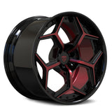 RV-DC491 custom Corvette rims cherry dark and black finish 2-piece forged deep lip wheel