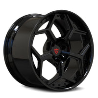 RV-DC491 custom forged deep dish Corvette wheels with aggressive Y-spoke design and deep lip profile
