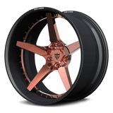 RVRN RV-DF14 CF carbon fiber deep concave forged wheel with rose gold center