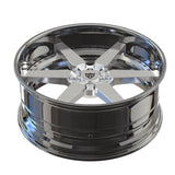 RV-DF14 Ford F-150 Shelby build wheel in chrome and brushed finish, showing a 6-lug six-spoke face and deep dish profile.