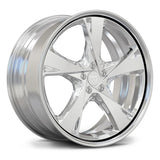Brush and Polish finish on RV-DG01 luxury forged wheels, highlighting the high-end Executive design for G90 sedan.