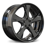 Stealthy Black Chrome RV-DG01 directional forged wheels, engineered for the power and weight of Porsche Cayenne Turbo.