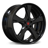 Custom gloss Black RV-DG01 forged wheels, a high-impact luxury choice for Porsche Cayenne Turbo and custom SUV projects.
