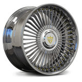 RVRN RV-DM05 chrome 2-piece forged wheel side view
