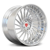 Classic car deep dish forged wheels fully polished, RV-DN01 directional 2-piece rims.