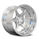 Front view of RV-DN03 forged rim with 4x114.3 PCD availability, ideal for vintage JDM and 90s performance cars.