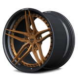 RV-DP03 CF carbon fiber 5-star forged wheel with bronze center