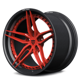 RVRN RV-DP03 CF real carbon fiber 5-star step lip forged wheel with red center