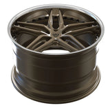 RV-DP03 Mercedes-AMG bronze 3-piece forged wheel with deep dish profile and 5-spoke design