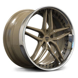 RV-DP03 Mercedes-AMG purple bronze and chrome deep dish forged wheel with sharp 5-spoke styling