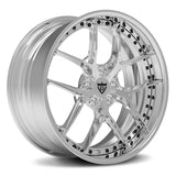 Precision-machined Polished Black RV-DR08 forged wheel, optimized for high-speed Porsche stability.