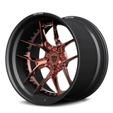 RVRN RV-DR08D CF carbon fiber deep dish wheel with rose gold center