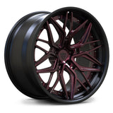RV-DR19 matte black and black rose metallic multi-spoke forged wheel for Maserati and high-performance builds