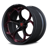 RV-DS016 CF carbon fiber forged wheel with black rose metallic gradient finish
