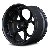 RV-DS016 CF carbon fiber forged wheel with gloss black center