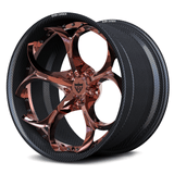 RV-DS016 CF carbon fiber forged wheel with rose gold center