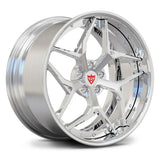 Classic high-luster full polish RV-DV04 forged wheel, 5-spoke Y-design for timeless BMW performance.