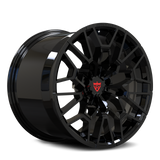 RV-MB02 custom forged BMW mesh wheel in gloss black with split Y-spoke performance design